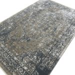 290 x 200cm Transitional Stonewashed Medallion Accent Rug in Dark Grey & Sand - Image 4