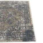 290 x 200cm Transitional Stonewashed Medallion Accent Rug in Dark Grey & Sand - Image 6