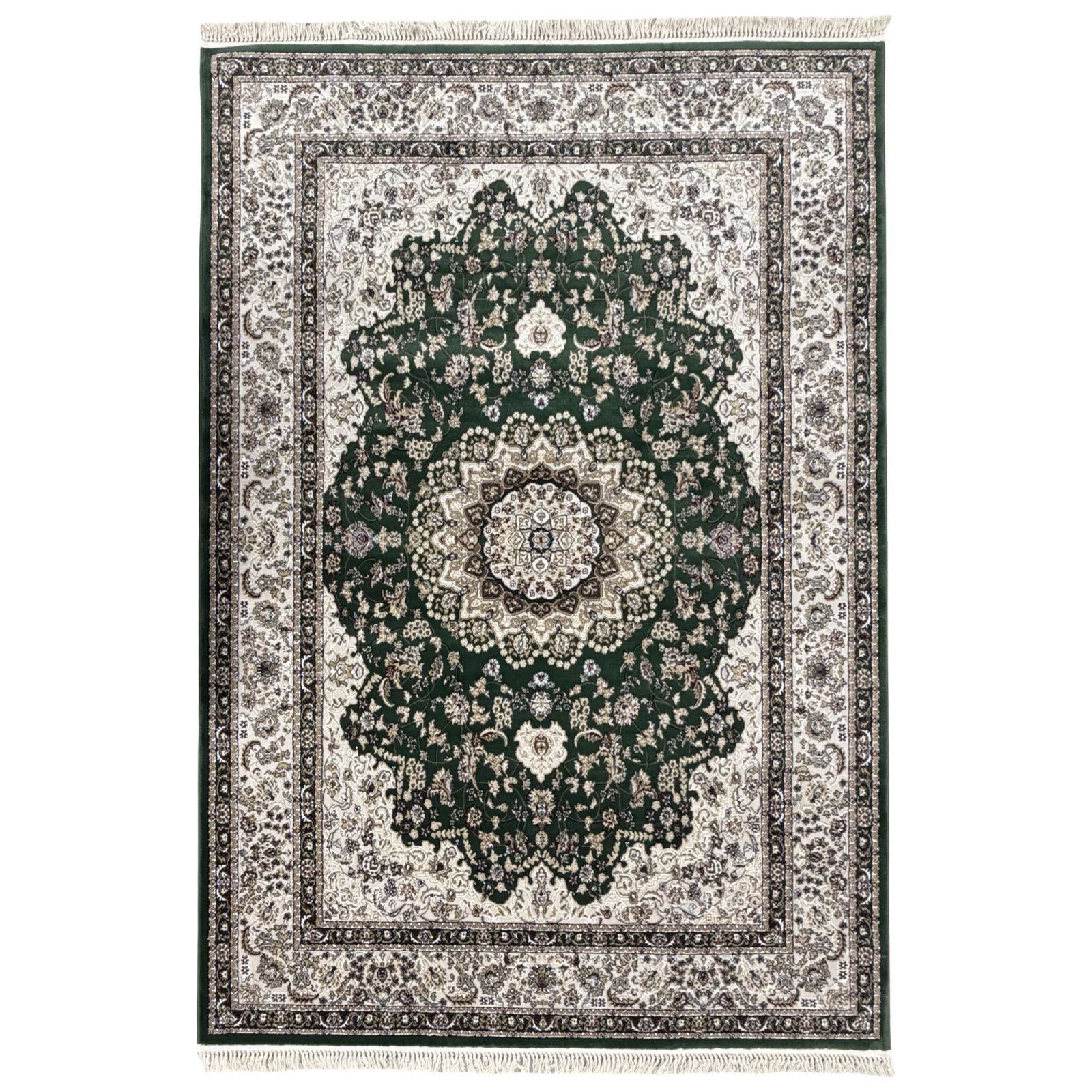 230 x 160 ddsns_9 290 x 200cm Traditional Nain Green Area Rug - Image 1