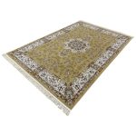 290 x 200cm Isfahan Design Olive Gold & Cream Area Rug - Image 3