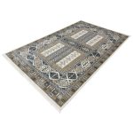 290 x 200cm Geometric Tribal Caucasian Style Cream & Ivory Rug - Image 3