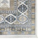 290 x 200cm Geometric Tribal Caucasian Style Cream & Ivory Rug - Image 7