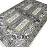 290 x 200cm Geometric Tribal Caucasian Style Cream & Ivory Rug - Image 4
