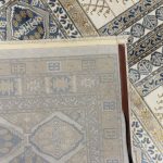 290 x 200cm Geometric Tribal Caucasian Style Cream & Ivory Rug - Image 8