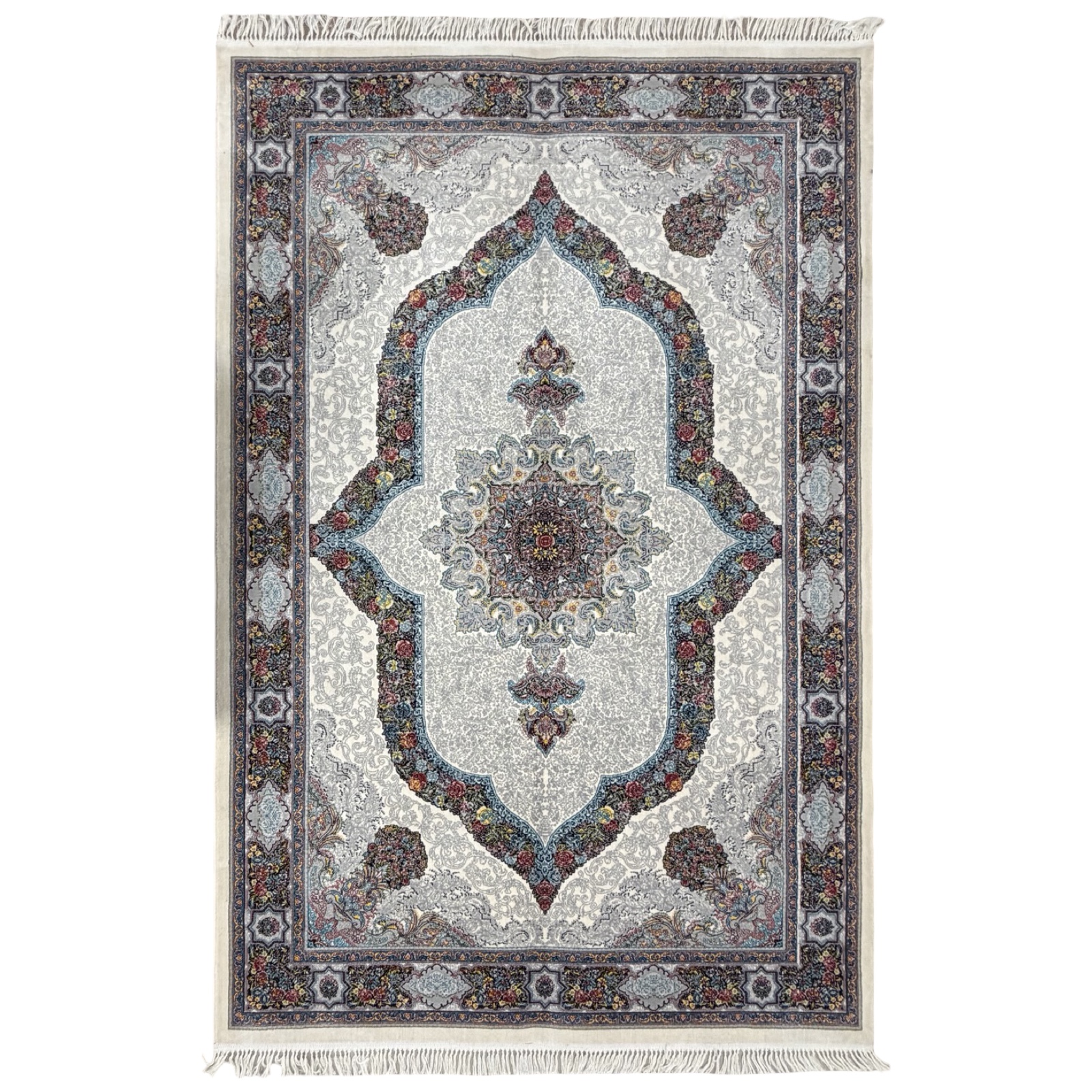 230 x 160 ddsnsmmhh_41 300 x 200cm Kerman Design Cream Iranian Rug - Image 1