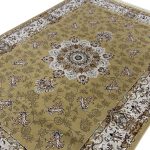 290 x 200cm Isfahan Design Olive Gold & Cream Area Rug - Image 5
