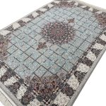 300 x 200cm Modern Mashhad Style Light Grey Rug - Image 5