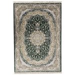 290 x 200cm Traditional Nain Design Forest Green & Gold Area Rug