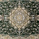 290 x 200cm Traditional Nain Design Forest Green & Gold Area Rug - Image 4