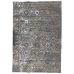 290 x 200cm Transitional Weathered Oushak Style Slate Grey Rug