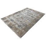 290 x 200cm Transitional Weathered Oushak Style Slate Grey Rug