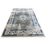 290 x 200cm Vintage Kashan Design Taupe & Blue Rug - Image 2