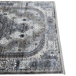 290 x 200cm Classic Tabriz Scalloped Medallion Grey Area Rug - Image 6