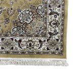 290 x 200cm Persian Isfahan Medallion Warm Gold & Cream Rug - Image 7
