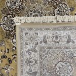 290 x 200cm Persian Isfahan Medallion Warm Gold & Cream Rug - Image 8