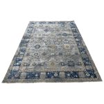 290 x 200cm Transitional Weathered Oushak Style Grey And Blue Rug - Image 2