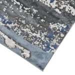 290 x 200cm Industrial Abstract Patina Grey, Blue & Gold Rug - Image 7