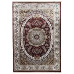 290 x 200cm Persian Tabriz Oval Medallion Red Area Rug