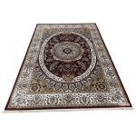 290 x 200cm Persian Tabriz Oval Medallion Red Area Rug - Image 2