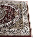 290 x 200cm Persian Tabriz Oval Medallion Red Area Rug - Image 6