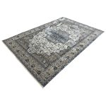 290 x 200cm Vintage Distressed Medallion Area Rug in Taupe & Ivory - Image 3