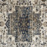 290 x 200cm Vintage Distressed Medallion Area Rug in Taupe & Ivory - Image 5
