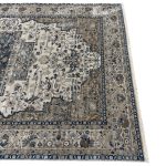 290 x 200cm Vintage Distressed Medallion Area Rug in Taupe & Ivory - Image 6