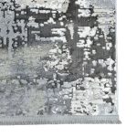 230 x 160cm Modern Urban Pixelated Grid Silver Rug - Image 7