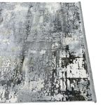 230 x 160cm Modern Urban Pixelated Grid Silver Rug - Image 6