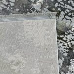 230 x 160cm Modern Urban Pixelated Grid Silver Rug - Image 8