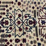 284 x 190cm Afghan Kilim Barjesta with Bold Botanical Medallions – Handwoven Wool - Image 4