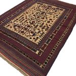 284 x 190cm Afghan Kilim Barjesta with Bold Botanical Medallions – Handwoven Wool - Image 3