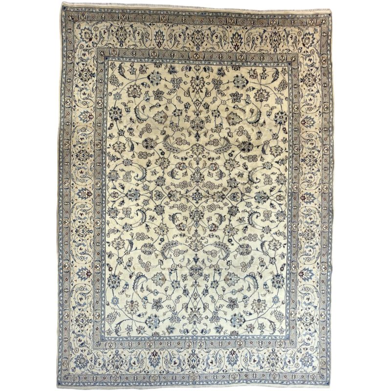 355 x 250cm Hand Knotted Nain Afshan – Wool & Silk Rug