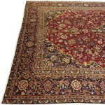 426 × 290cm Red/Gold Persian Kashan Hand-Knotted – Wool Rug - Image 8