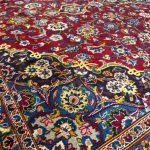 426 × 290cm Red/Gold Persian Kashan Hand-Knotted – Wool Rug - Image 6