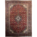 435 × 300cm Extra-Large Persian Kashan Hand-Knotted Wool Rug