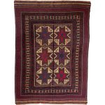 269 x 193cm Tribal Kilim-Barjesta with Six Star Medallion Panels – Hand Woven Wool Rug
