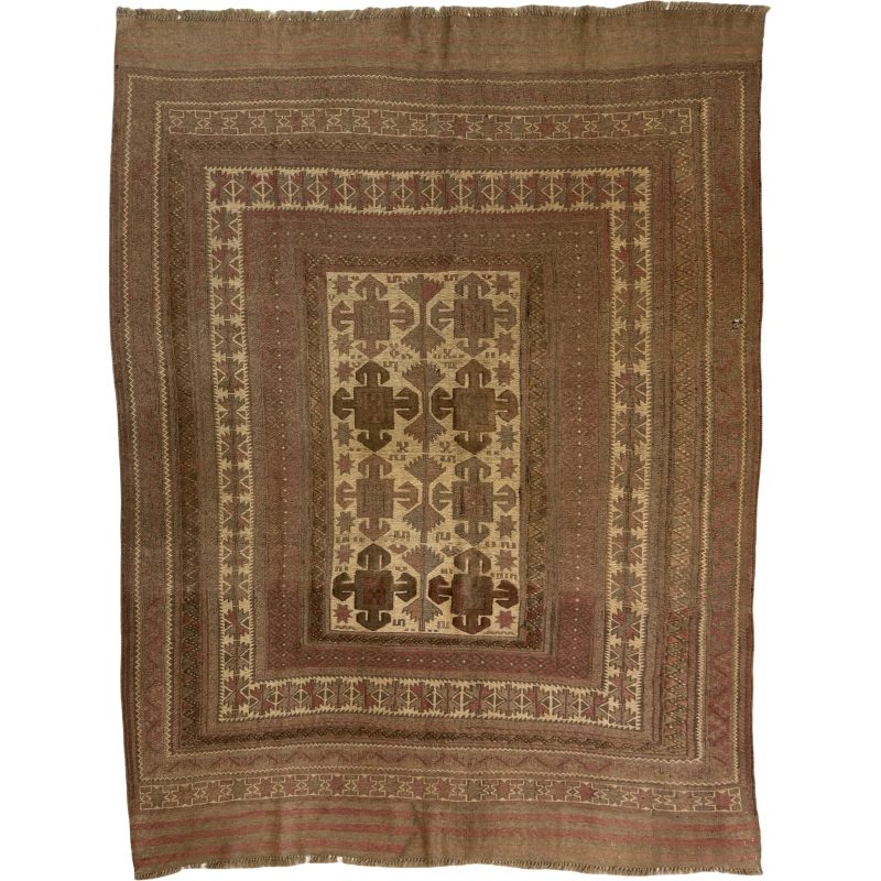 300 x 200cm Sun-Washed Vintage Afghan Kilim-Barjesta Wool Rug