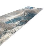 300 x 80cm Turquoise & Sandstone Marble Runner Rug - Image 4