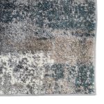 600 x 80cm Distressed Canvas in Grey, Ivory Runner Rug - Image 7