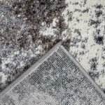 400 x 80cm Distressed Canvas in Grey, Ivory Runner Rug - Image 9