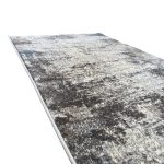 300 x 80cm Modern Abstract Runner Rug in Light Grey & Charcoal - Image 5