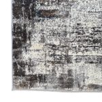 500 x 80cm Light Grey & Brown Distressed Abstract Rug - Image 7