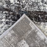 300 x 80cm Modern Abstract Runner Rug in Light Grey & Charcoal - Image 12