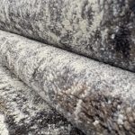 500 x 80cm Light Grey & Brown Distressed Abstract Rug - Image 4