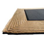 290 x 80cm Minimal Black & Gold Border Panel Turkish Runner Rug - Image 7