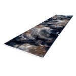 300 x 80cm Navy & Grey Abstract Flow Runner Rug - Image 2