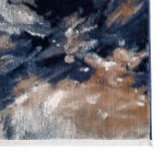 300 x 80cm Navy & Grey Abstract Flow Runner Rug - Image 9