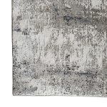 300 x 80cm Grey & Ivory Abstract Runner Rug with Navy Accents - Image 7