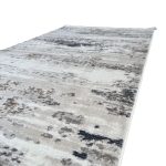300 x 80cm Grey & Ivory Distressed Abstract Runner Rug - Image 4
